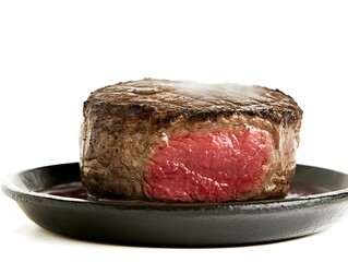 Juicy Grilled Beef Steak Cooked to Medium-Rare Perfection - Mouthwatering Steakhouse Cuisine Presentation at Premium Restaurant