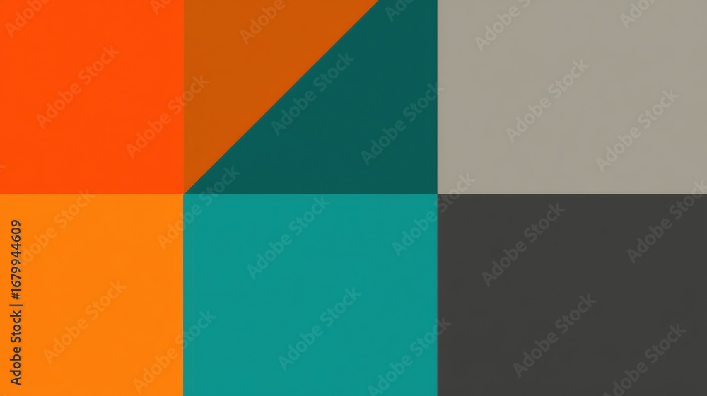 Poster colorful geometric shapes create an abstract design highlighting vibrant hues and sharp angles in a 