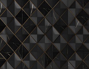 Abstract black and gold geometric pattern
