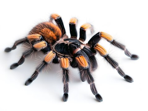 Macro Photography of a Colorful Tarantula Spider: Predatory Arachnid from Tropical Micro Habitat