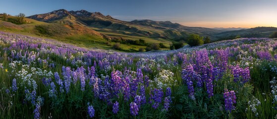 verdant flower garden during dawn hours

