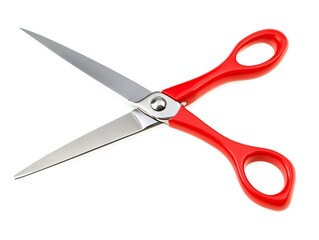 Red-Handled Metal Blades Scissors: Essential Cutting Tool for Crafts, School, and Office Supplies