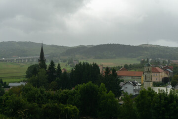 View of Brinje, Croatia from the Castle hill