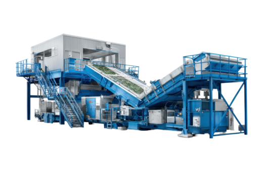 Blue Materials Recovery Facility Conveyor and Sorting System
