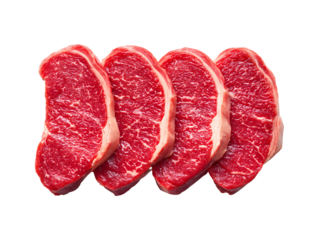 Four fresh, raw top blade (oyster blade) steaks, neatly arranged. Known for their rich flavor and good marbling, they are perfect for grilling.