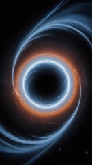 A mesmerizing black hole in space, showcasing the cosmic phenomenon of gravity, light distortion, and the mysterious nature of the universe