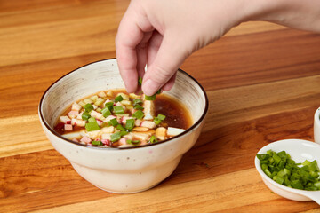 Fresh, highquality ingredients enhance the flavor of a delicious soup, especially when garnished