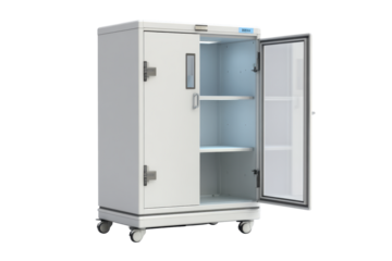 Medical Storage Cabinet on Wheels with Glass Door
