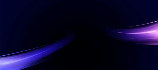 Neon glowing blue and pink lines on dark background for tech event poster or presentation business