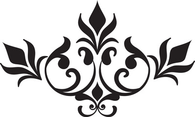 Sophisticated Floral Border Swirl Vector Design