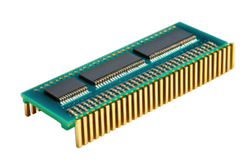 Computer Memory Module on Transparent Background