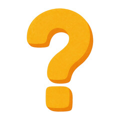 PNG Yellow textured question mark