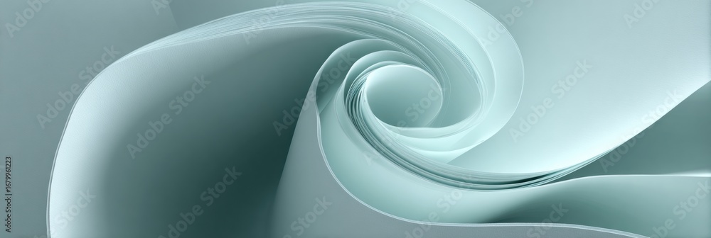 Poster elegant swirl of textured paper in soft hues creating a calming visual effect in a modern design spa