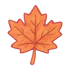 Fototapeta premium PNG Vibrant autumn maple leaf illustration.