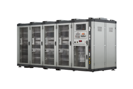 Modular Micro Data Center Rack Unit on Transparent Background