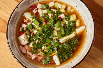 Experience a Delicious Broth Filled with Fresh Vegetables and Aromatic Herbs for Comfort