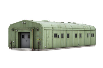 Fototapeta premium Green Military Field Shelter on Transparent Background