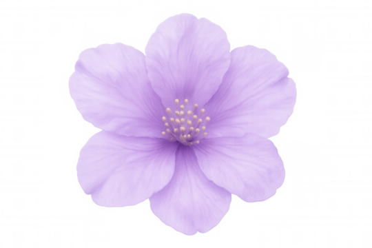 Vibrant purple blossom emerging, transparent backdrop highlighting delicate botanical details