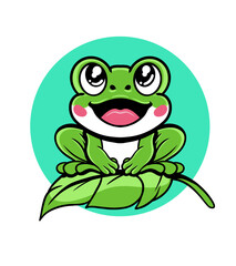 The Dreaming Frog on a Leaf