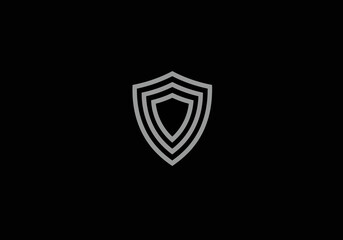 Minimalist Shield Icon: Security and Protection Symbol.