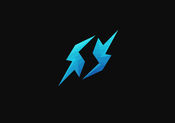 Dynamic Blue Lightning Bolts Symbolizing Energy and Connection.