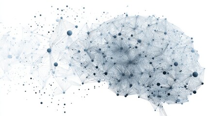 Visual Representation of a Human Brain Displaying Intricate Neural Networks and Connections in a Futuristic Design Context