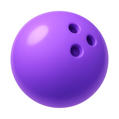 PNG Vibrant purple bowling ball illustration.