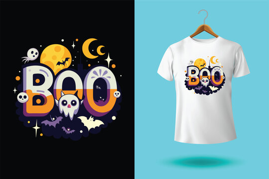 Happy Halloween t-shirt design, Halloween t-shirt, custom and vector typography t shirt design for halloween lover.