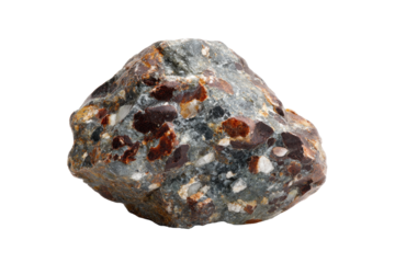 Mixed Conglomerate Rock on Transparent Background