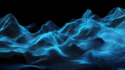 Abstract Blue Mountains Digital Graphic Design