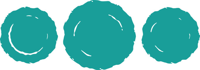  Abstract Circular Grunge Shapes Set – Rough Round Textured Vector Design Elements