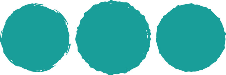 Abstract Circular Grunge Shapes Set – Rough Round Textured Vector Design Elements