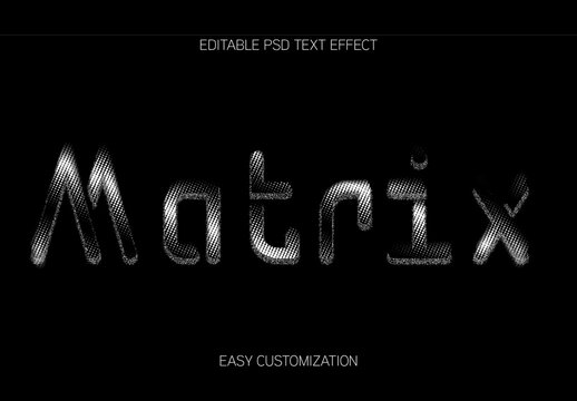 Black And White Dot Font Dotted Retro Futuristic Text Effect