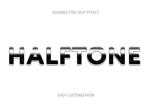 Black And White Dot Font Halftone Striped Modern Bold Text Effect