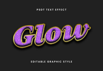 Gold And Purple Glitter Font Glow Sparkle Shine Text Effect