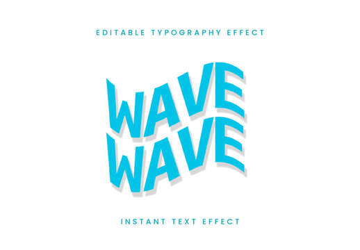 Cyan Rippled Font Wave Shadow Curved Wavy Text Effect