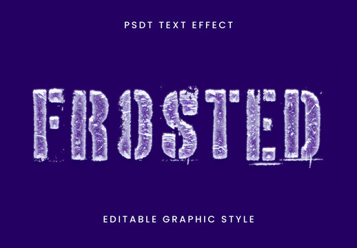 White Cracked Ice Font Frozen Frosted Text Effect