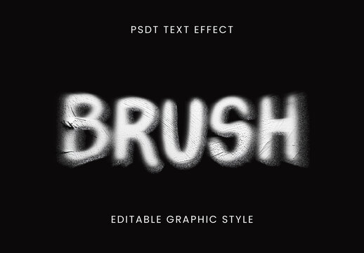 White Grunge Ink Text Effect Brush Spray Urban Font