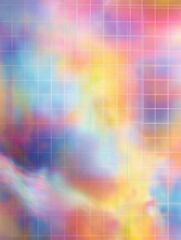 Colorful Abstract Pattern Featuring Vibrant Hues and a Grid Design