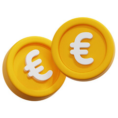 3D Euro Coin Icon