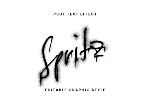 Black Spray Drip Font Graffiti Urban Text Effect