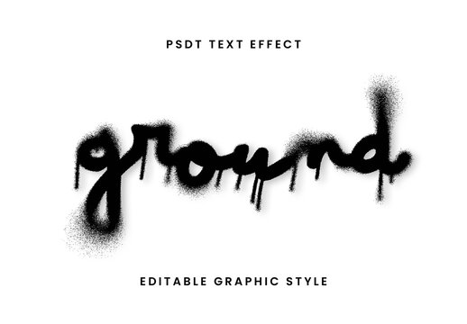 Black Spray Drip Font Ink Graffiti Urban Text Effect