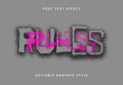 Pink And Black Spray Paint Font Grunge Urban Text Effect