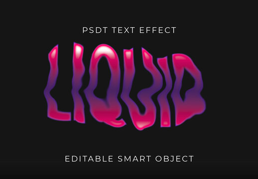 Pink And Purple Melting Font Liquid Fluid Drip Text Effect
