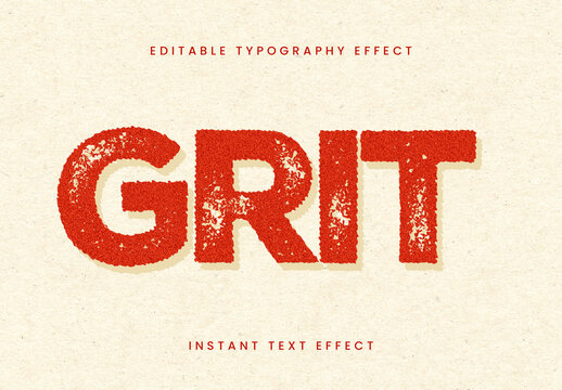 Distressed Grit Grain Text Effect