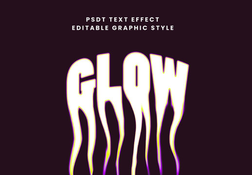 White And Purple Melting Font Psychedelic Glow Drip Text Effect