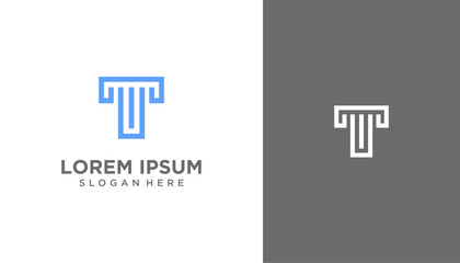 Modern letter T initials logo design vector template