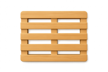 Wooden pallet on transparent background for shipping and logistics