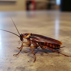 cockroach on a wall