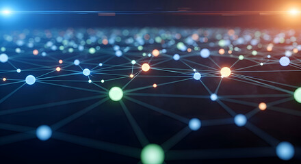 Network Connection Nodes in Technological Background
